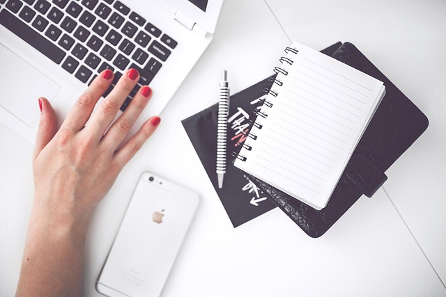 person learning smartphone settings on clean desk minimalist tech